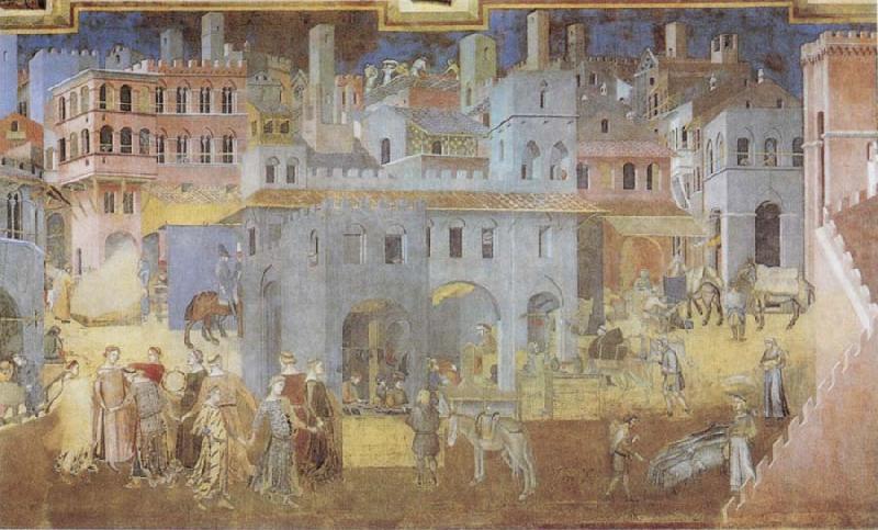 Ambrogio Lorenzetti Life in the City France oil painting art